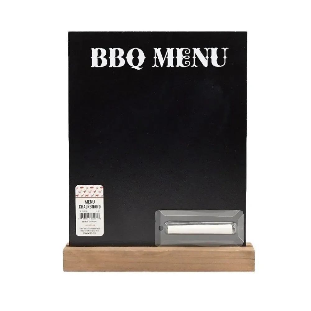 BBQ Menu Chalkboard with Chalk Table Decor